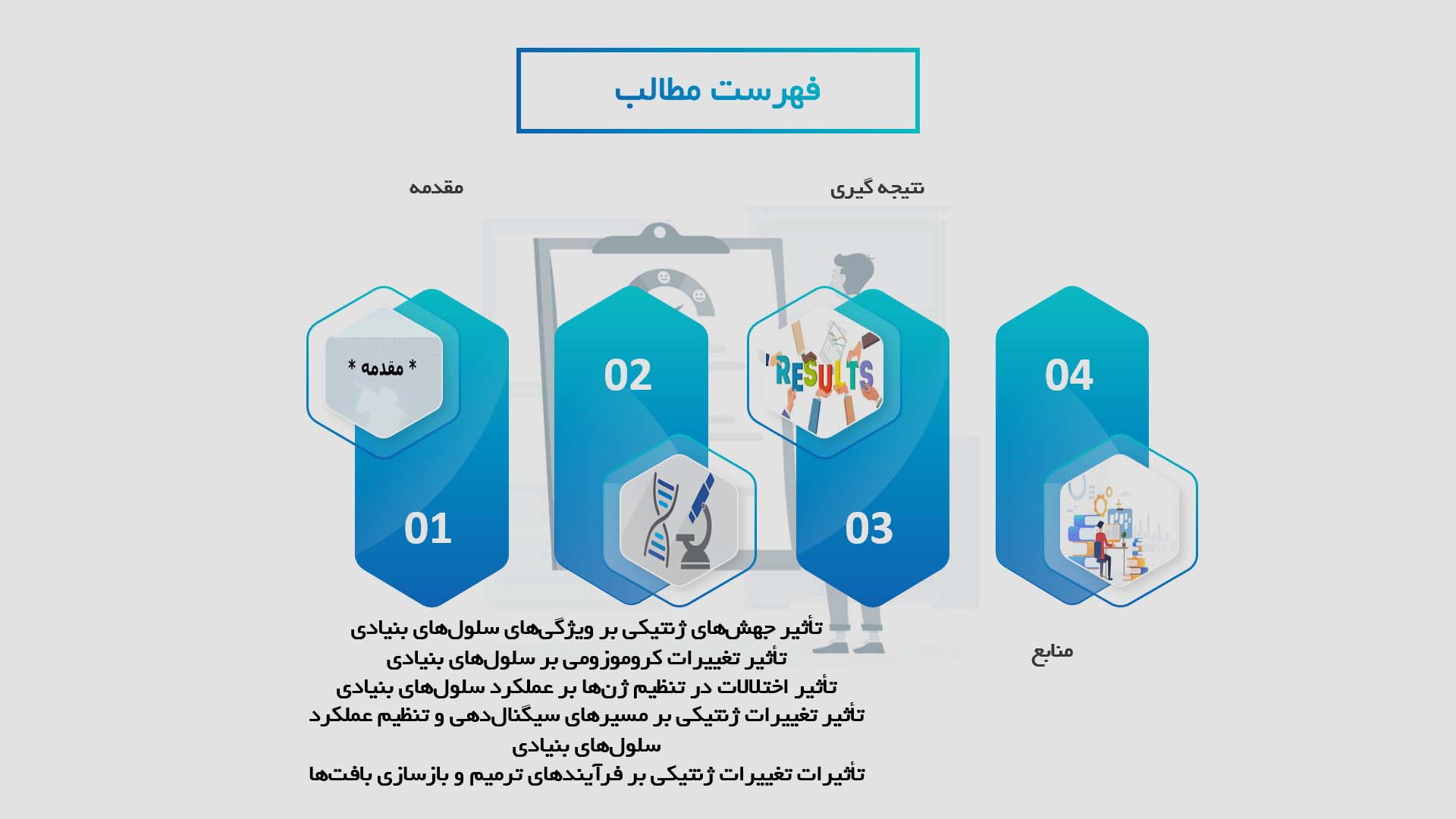 پاورپوینت در مورد تأثیرات تغییرات ژنتیکی بر سلول‌های بنیادی